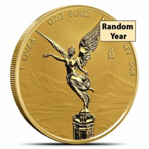1 oz Reverse Proof Mexican Gold Libertad Coin (Random Year, In Capsule)