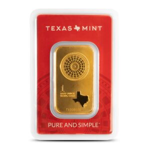 1 oz Texas Mint Gold Bar For Sale