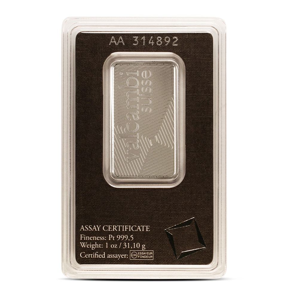 Buy 1 oz Valcambi Platinum Bar (New w/ Assay) - Image 2