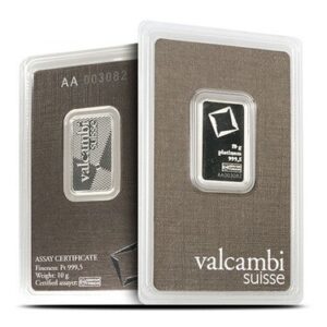 10 Gram Valcambi Platinum Bar For Sa