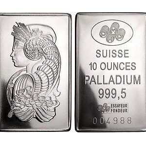 10 oz PAMP Suisse Palladium Bar For