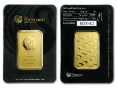 Buy 10 oz Perth Mint Gold Bar (New w/ Assay) - Image 2