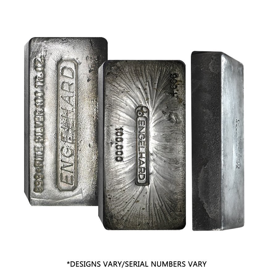 100 oz Engelhard Hand Poured Silver