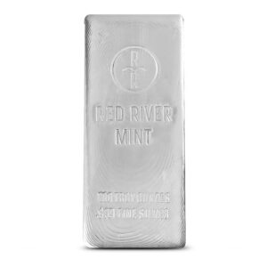 100 oz Red River Mint Cast Silver Ba
