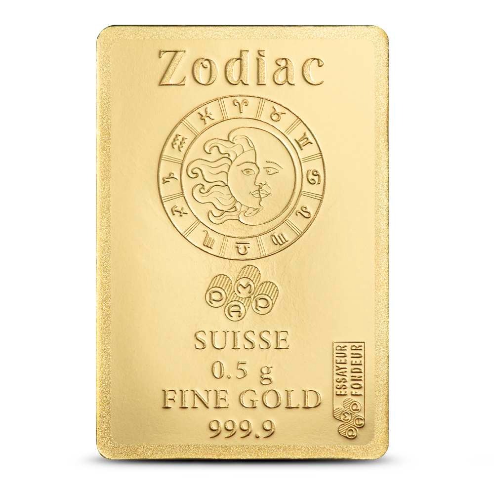 1/2 Gram PAMP Suisse Zodiac Aries Gold Bar (New w/ Assay) - Image 4