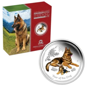 2018 1 Kilo Proof Australian Silver Lunar Dog Coin (Box + COA)