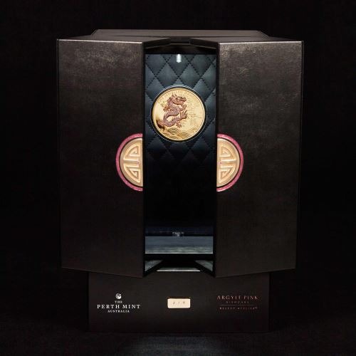 2019 10 oz Proof Gold Jewelled Dragon Coin - Image 5