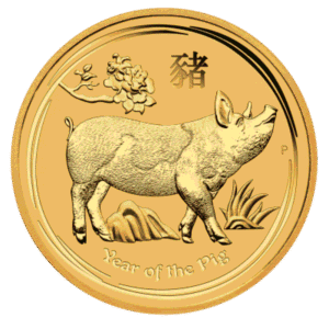 1/2 oz Australian Gold Lunar Pig Coi