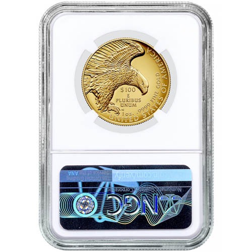 2019-W 1 oz Enhanced Finish High Relief American Liberty Gold Coin NGC SP70 ER - Image 2