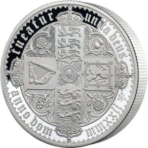2022 1 Kilo Proof St. Helena Silver Gothic Crown Coin (Box + CoA)