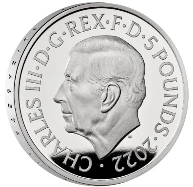2022 Platinum Piedfort £5 Proof Crown Her Majesty Queen Elizabeth II Memorial Boxed - Image 2