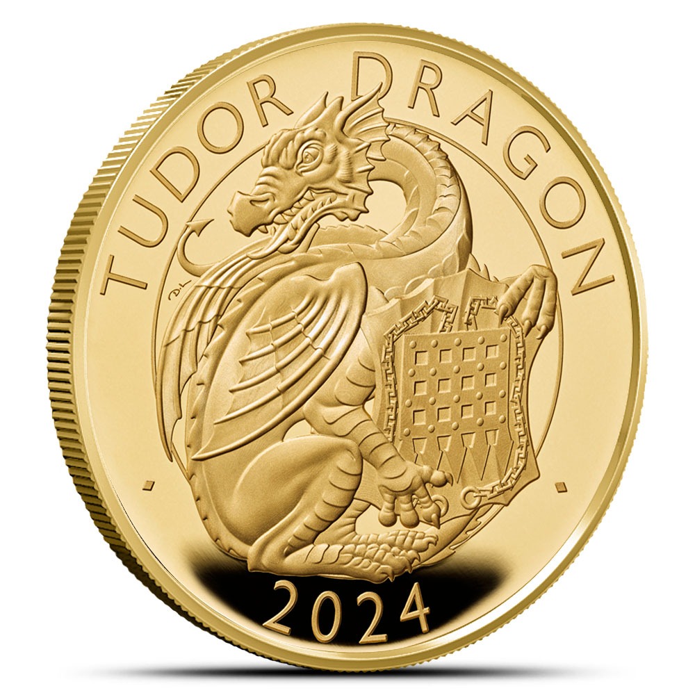 2024 1 oz Proof British Gold Tudor Beasts The Tudor Dragon Coin (Box + CoA) - Image 2