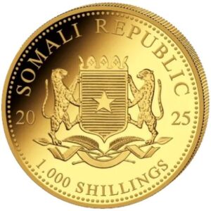 2025 1 oz African Wildlife Elephant Gold Coin