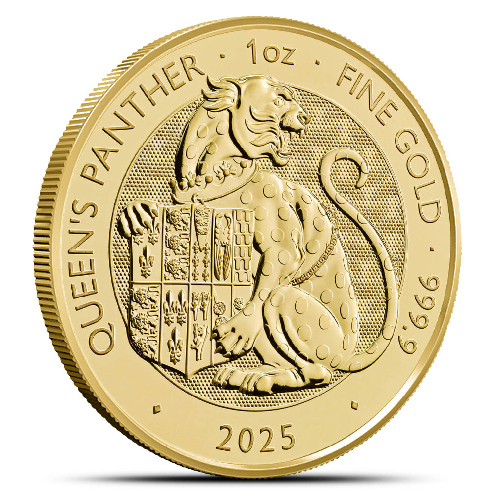 2025 1 oz British Gold Tudor Beasts The Queen's Panther Tube (10 Coins, BU) - Image 2