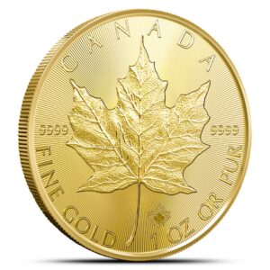 2025 1 oz Canadian Gold Maple Leaf Tube (10 Coins, BU)