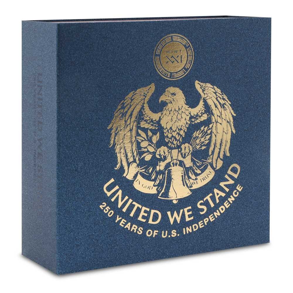 2026 2 oz Antique Niue Silver USA 250th Anniversary Coin (Box + CoA, Gilded) - Image 5