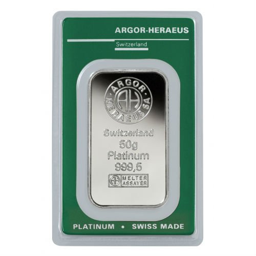 50 Gram Argor Heraeus Platinum Bar - Image 2