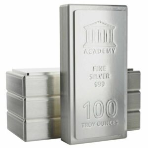 Buy 100 oz Academy Stacker Silver Ba