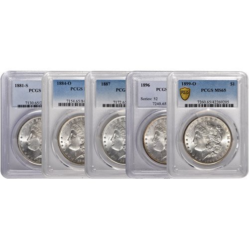 Morgan Silver Dollar 5-Coin Set