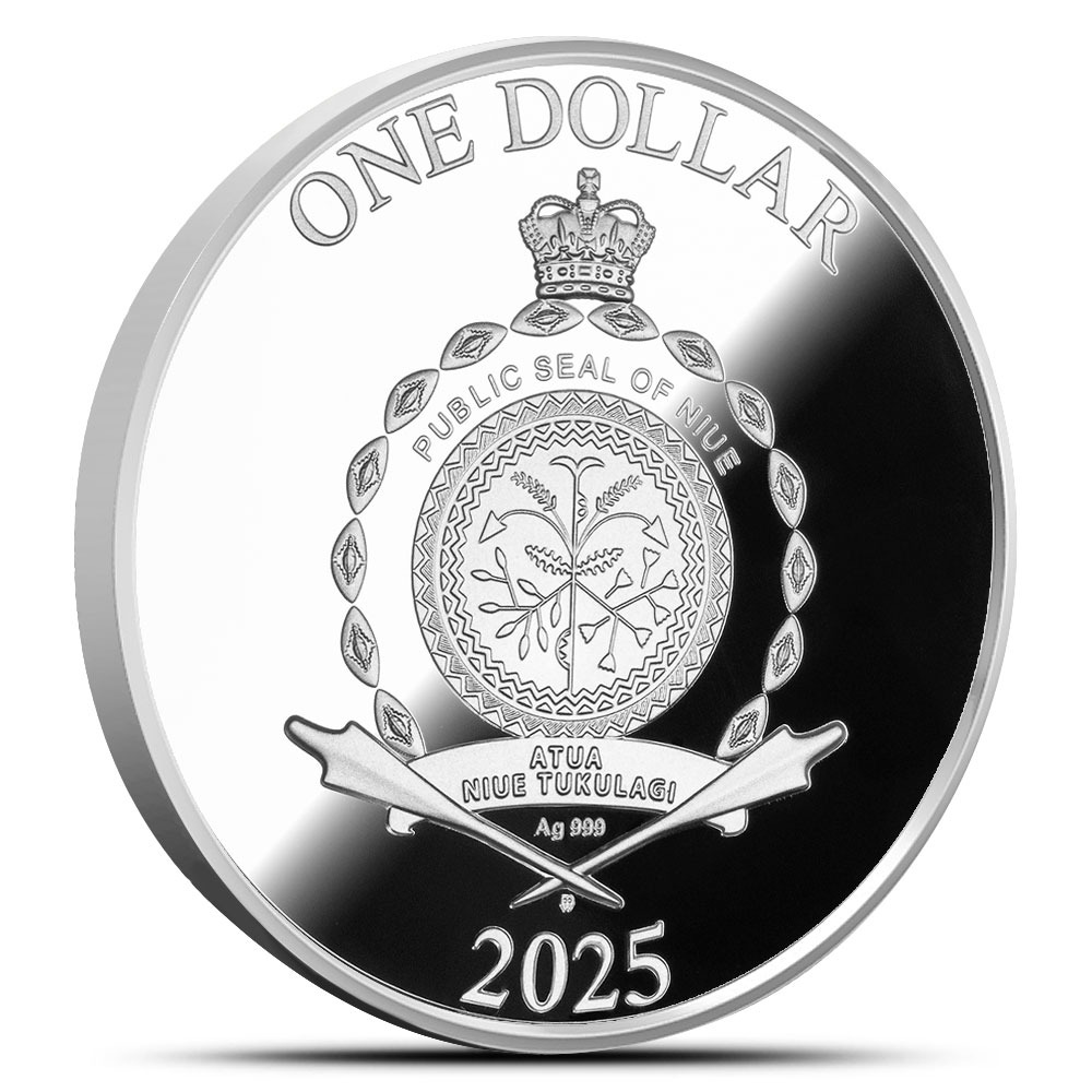 2025 1 oz Proof Colorized Niue Silver Tree of Luck Nazar Eye Coin (Box + CoA) - Image 2