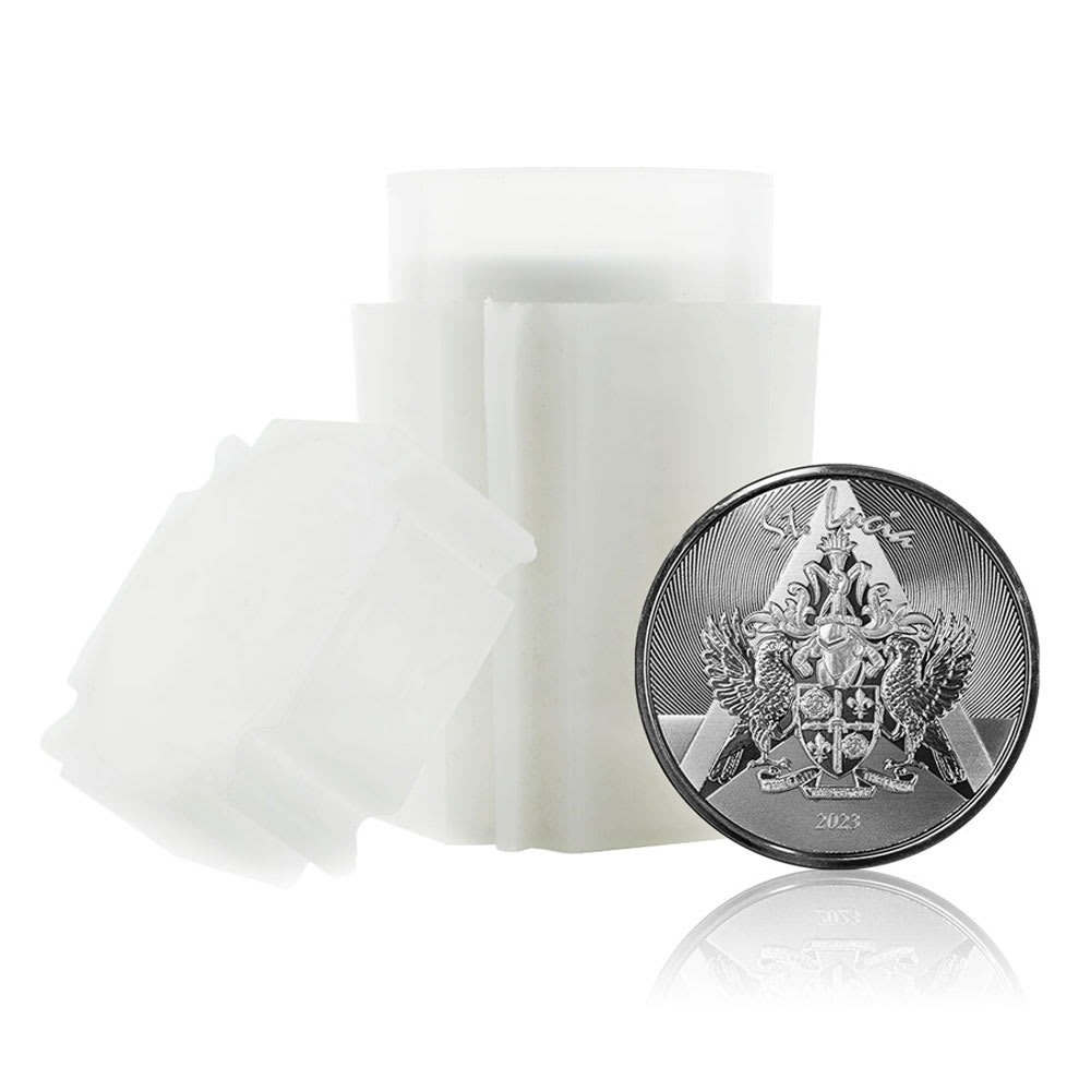 2023 1 oz EC8 Silver St. Lucia Coat of Arms Coin (BU) - Image 4