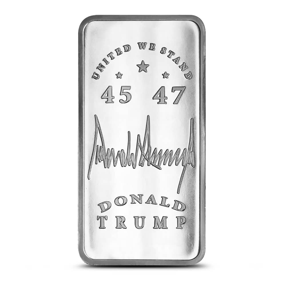10 oz President Trump Coat of Arms Silver Bar (New) - Image 2